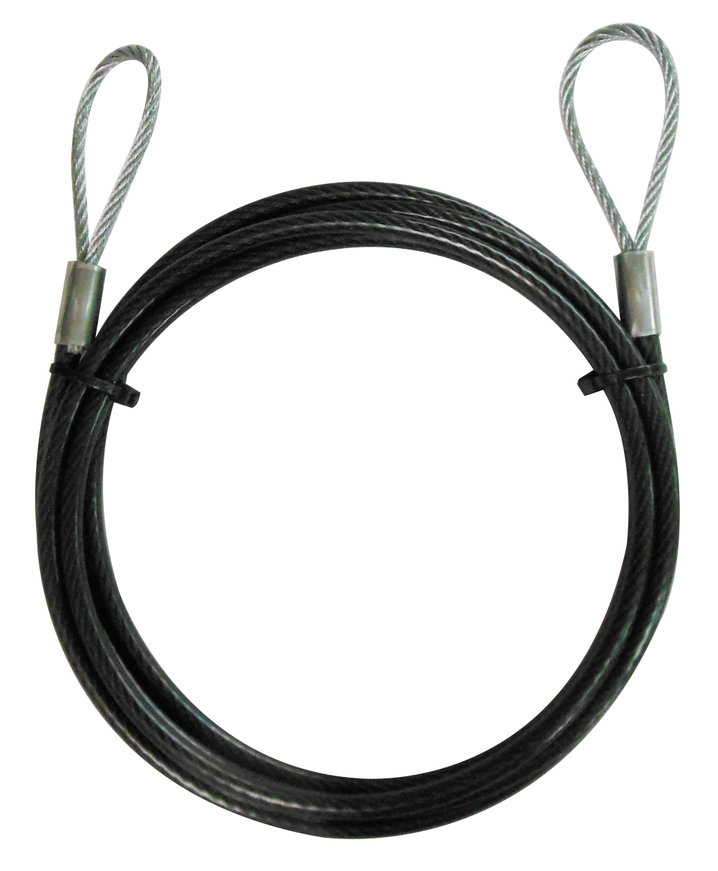PVC被覆メッキ付ワイヤーロープ（両端アイ加工）径3.2mm×2m