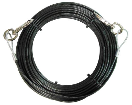 PVC被覆メッキ付ワイヤーロープ（両端スナップ加工）径3.2mm×30m